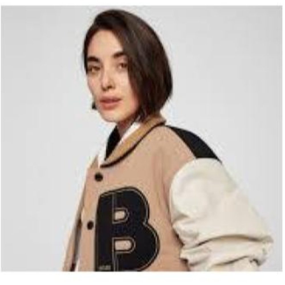 Boss by Hugo Boss Natural Unisex Relaxed-fit Bomber Jacket With Logo Details - Picture 4 of 14